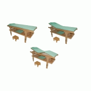 Table fixe en bois luxe moorea 3 verte