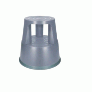 Tabouret q-connect plastique roues caoutchouc rétractables 2 niveaux base 44cm hauteur 43cm poids 2.9kg coloris gris. - 925381