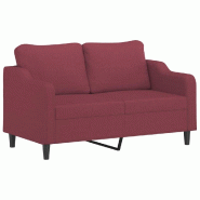 VidaXL Canapé à 2 places Rouge bordeaux 140 cm Tissu Modèle Aero Panorama Essence - 359365