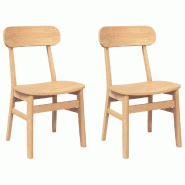 VidaXL Chaises à manger 2 pcs bois massif caoutchouc Modèle Orion Master Métal - 4102438