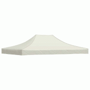 VidaXL Toit de tente de réception 4x3 m Crème 270 g/m² Modèle Atlas Office Pro Élégance - beige 315349