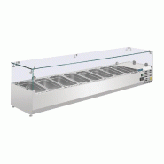 Vitrine à ingrédients réfrigérée série g 8x gn1/4 - bac non inclus - PG610