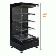 Vitrine chauffante de présentation - Température +65°C - 3 étagères, fond de cuve, roulettes pivotantes - Plusieurs dimensions disponibles Vitrine chauffante de présentation - Température +65°C - 3 étagères, fond de cuve, roulettes pivotantes - Plusieurs dimensions disponibles