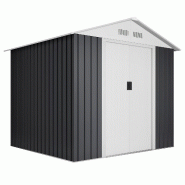 Wasabi - Abri Métal Avancé Seconde 6,6m² - 158x330x200cm - Abri extérieur métallique - Portes coulissantes - Rampa d'accès - Résistant - Sécur