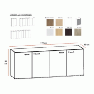 Armoire basse 4 portes - Quadrifoglio - Orme_0