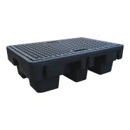 Bac de rétention PEHD - 230L - pour 2 fûts debout - Réf. BRPN 2FE