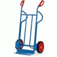 Diable Pro tube acier - Charge 350 kg - Poignées et arceaux de sécurité - Roues gonflables, caoutchouc ou increvables Diable Pro tube acier - Charge 350 kg - Poignées et arceaux de sécurité - Roues gonflables, caoutchouc ou increvables