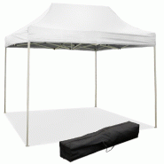 Divina Fire Gazébo Pliant Pliant 3X2 Blanc Recouvert De Pvc Imperméable - blanc plastique 8053323389958