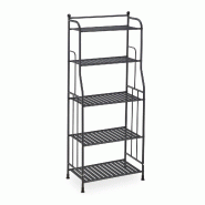 Helloshop26 - Étagère de rangement polyvalente 133 x 56 x 28 cm pratique pour salle de bain et cuisine en acier noir 13_0011488 - noir acier 3000245