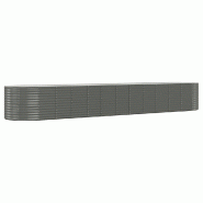 Helloshop26 - Jardinière bac lit surélevé plantes fleurs terrasse jardin de jardin acier enduit de poudre 507 x 100 x 68cm gris 02_0039662 - gris a