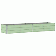 Helloshop26 - Jardinière moderne design industriel 320 x 80 x 45 cm polyvalent emploi intérieur extérieur en acier vert 02_0059270 - vert acier 300