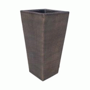 Jardinière en polyéthylène Bambus Carrée 42 x 42 x 84 cm Roto - marron 3830010989708 Jardinière en polyéthylène Bambus Carrée 42 x 42 x 84 cm Roto - marron 3830010989708