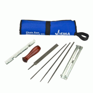 Kit d'affûtage pour chaîne de tronçonneuse 7 pièces guide-lime manuel Kit d'affûtage pour chaîne de tronçonneuse 7 pièces guide-lime manuel