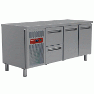 Pack table travail inox frigorifique gaz r290 3 portes avec 2 tiroi... - PMR3/R2_MC1/2-TP