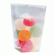 Pochette confiserie transparente - 4x4x9,5cm - PVC - par 10