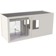 Poste de sécurité modulaire transportable avec tourniquet d'accès - MODULO PROTECT