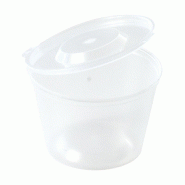 Pot à sauce PP NOVACUP 100 ml translucide avec couvercle charnière - Lot de 500 - transparent BCT10