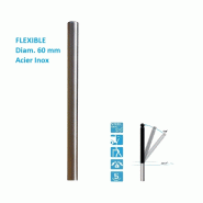 Potelet bombé en INOX ø 60 "anti-chocs" AUGUSTAFLEX à sceller