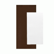 Serviette airlaid blanche 40x32cm emballé /sachet kraft chocolat 11x25cm par 300