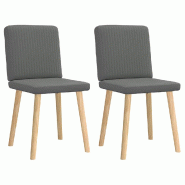 VidaXL Chaises à manger lot de 2 gris foncé tissu Modèle Elvélia - 4101198