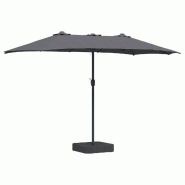 VidaXL Parasol de jardin Anthracite 385 x 209 x 244 cm Modèle Zéphyr Essence - 42003277