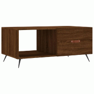 VidaXL Table basse chêne marron 90x50x40 cm bois d'ingénierie Modèle Ombre Aurora - 829187