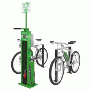 Station de réparation et recharge pour 4 vélos électriques (VAE) - Pompe à main avec adaptateur -E-PRS-SCANDIC