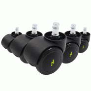 5x Roulettes pour surfaces dures ROLO ESD 10mm / 50mm (lot de 5) pour décharge statique hjh OFFICE - multi-matériau 619044
