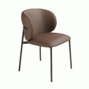 AC ANGEL CERDA Angel Cerdá Chaise en similicuir marron foncé 4239C 59 x 62 x 82 - marron fourrure 8435631044987