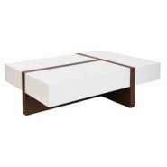 AC ANGEL CERDA Angel Cerdá Table basse rectangulaire en bois blanc et noyer 2060C 120 x 70 x 35 - marron Bois manufacturé 8435631001911 AC ANGEL CERDA Angel Cerdá Table basse rectangulaire en bois blanc et noyer 2060C 120 x 70 x 35 - marron Bois manufacturé 8435631001911