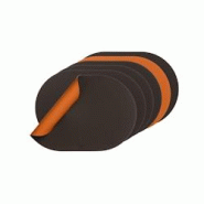 Bjorn Set de table ovale réversible - 6 pièces - Cuir recyclé orange et chocolat - multicolore 3701488308318 Bjorn Set de table ovale réversible - 6 pièces - Cuir recyclé orange et chocolat - multicolore 3701488308318