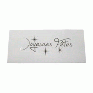 Boites bûches blanches joyeuses fêtes - 50 x 11 x 11 cm (25 unités) - NJFB5011 Boites bûches blanches joyeuses fêtes - 50 x 11 x 11 cm (25 unités) - NJFB5011