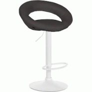 CLP Tabouret de bar Olinda Tissu Gris foncé/Blanc - gris textile 315797 CLP Tabouret de bar Olinda Tissu Gris foncé/Blanc - gris textile 315797