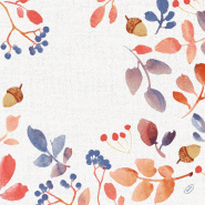 DUNI - Serviette airlaid Bio-Dunisoft 40x40cm Autumn Gradient 6x60 = 360 pièces - blanc papier 211502