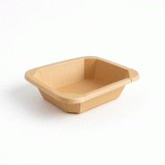 ECOLOMIQUE - 50 Pcs - Barquettes GN 1/8 scellables en carton 160x130mm H45mm - marron en carton 210GNPP1845K