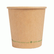 Gobelet boisson chaude Feel Green 100% compostable carton brun 12cl - par 1000
