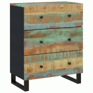 Helloshop26 - Buffet bahut commode armoire meuble de rangement organisateur cuisine salle de séjour salon 60 x 33 x 75 cm bois 02_0029613 - Bois mass