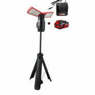 KS TOOLS - 150.4470F-A1 - Projecteur portable sur trépied - Projecteur de chantier 10 000 lumens - éclairage sans fil AC/DC - lampe LED - batterie 4
