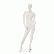 Mannequin femme déhanché blanc mat polypropylène H180cm