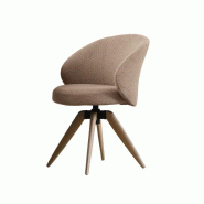 Fauteuil giratoire avec retour automatique sur pieds en bois de chêne Neo Mobitec. Fauteuil giratoire avec retour automatique sur pieds en bois de chêne Neo Mobitec.
