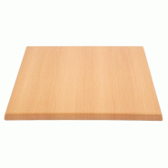 Plateau de table carré effet hêtre 600mm | Bolero - GG634