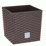 Prosperplast - Pot Rato 15,8 L avec insert de plantation, coloris Ocre foncé, 26,2x26,2x26,6 cm - marron plastique ZA1000