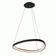 ROSSINI ILLUMINAZIONE Lotus Led Suspension 60W 3000K Noir - Plafonnier Asymétrique Moderne Ip20 Cri80 Dimmable - Groupe Rossini - noir LOU003N