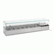 Saladette a poser 1800 mm bacs 1/3 gn x 8 - bac non inclus - P7450.0021