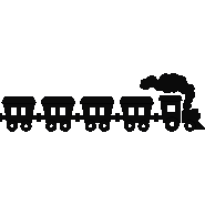 Sticker train avec des wagons