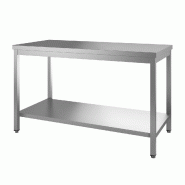 Table de préparation inox 304 avec étagère basse 1000x700x850mm - PGS031