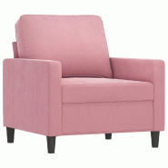 VidaXL Fauteuil Rose 60 cm Velours Modèle Belmontix - Matériau naturel 359182