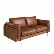 AC ANGEL CERDA Angel Cerdá Canapé 2 places en cuir brun tabac 6222C 184 x 86 x 79 - marron Bois massif 8435631034919 AC ANGEL CERDA Angel Cerdá Canapé 2 places en cuir brun tabac 6222C 184 x 86 x 79 - marron Bois massif 8435631034919