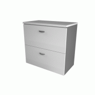 Armoire basse bicolore pour dossiers suspendus h82,5