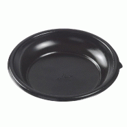 Assiette ronde Galaxie bagasse laminée noire Ø13cm - par 200